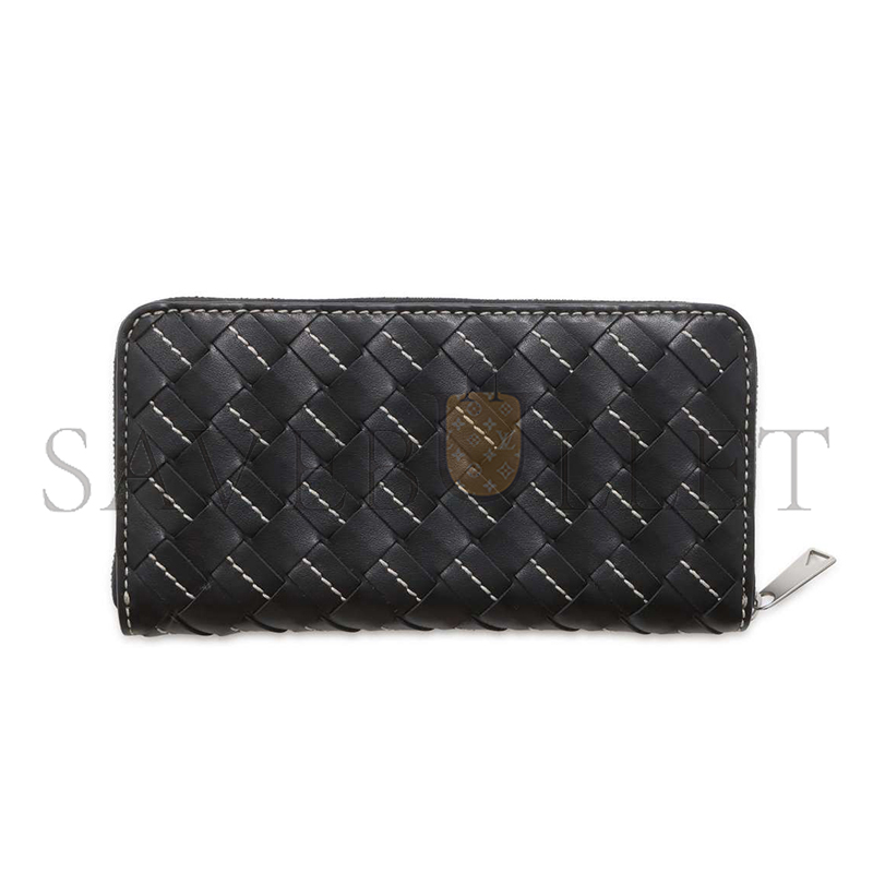 BOTTEGA VENETA INTRECCIATO ZIP AROUND WALLET 749427 (19*11.4*2cm)